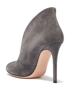 Suede Peep Toe Boots